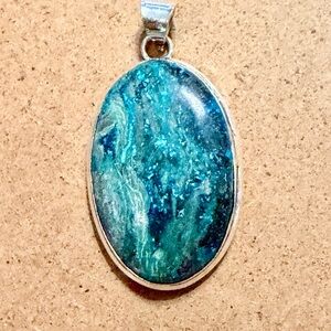 Elegant Chrysocolla Pendant Necklace